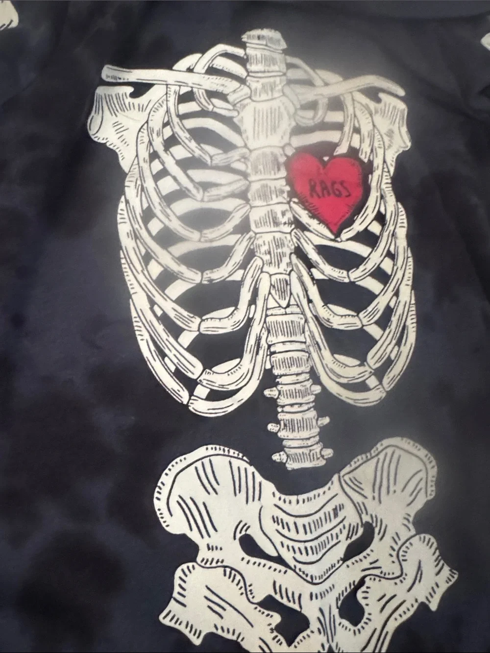 Rags glow in the dark skeleton romper 2T